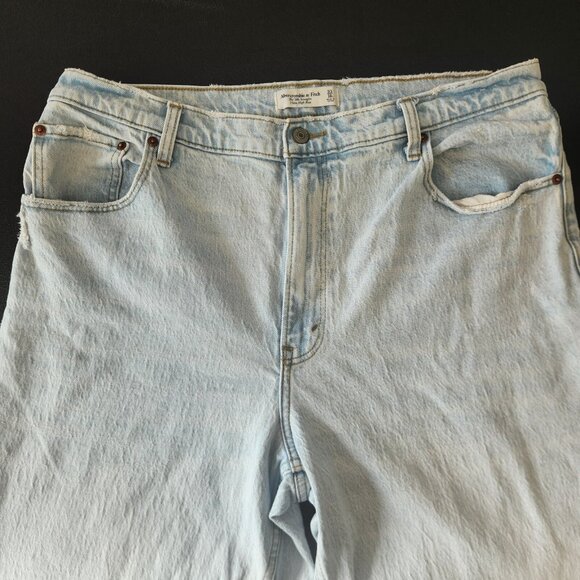 Abercrombie & Fitch The 90’s Straight Ultra High Rise Jeans Carpenter 33 16L EUC - Picture 12 of 16